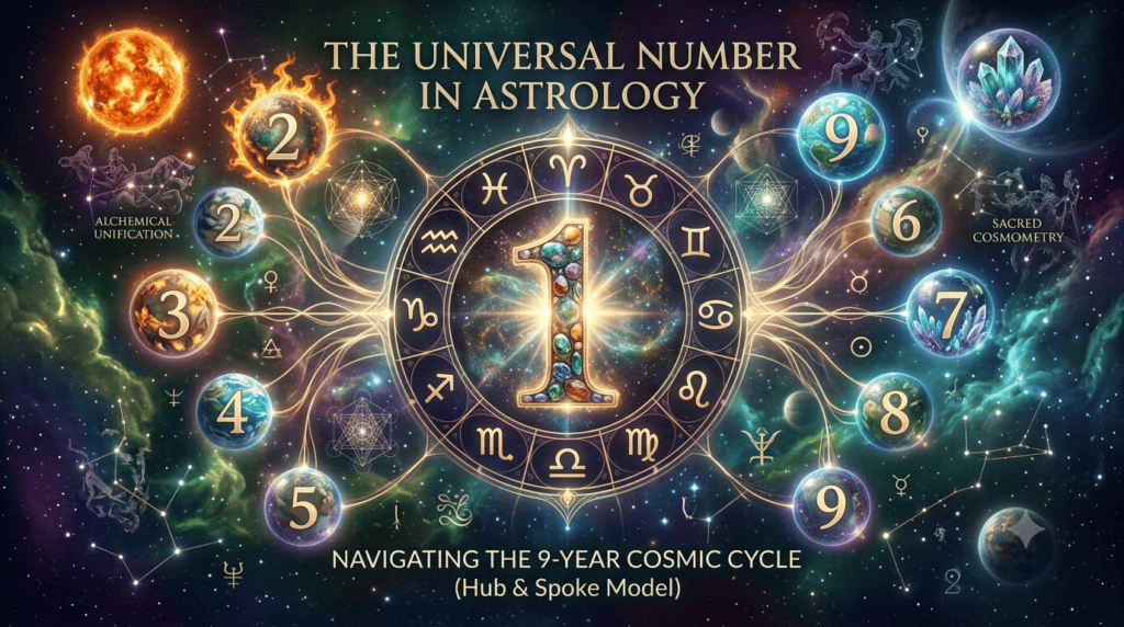 Universal number in astrology and numerology cosmic alignment chart
