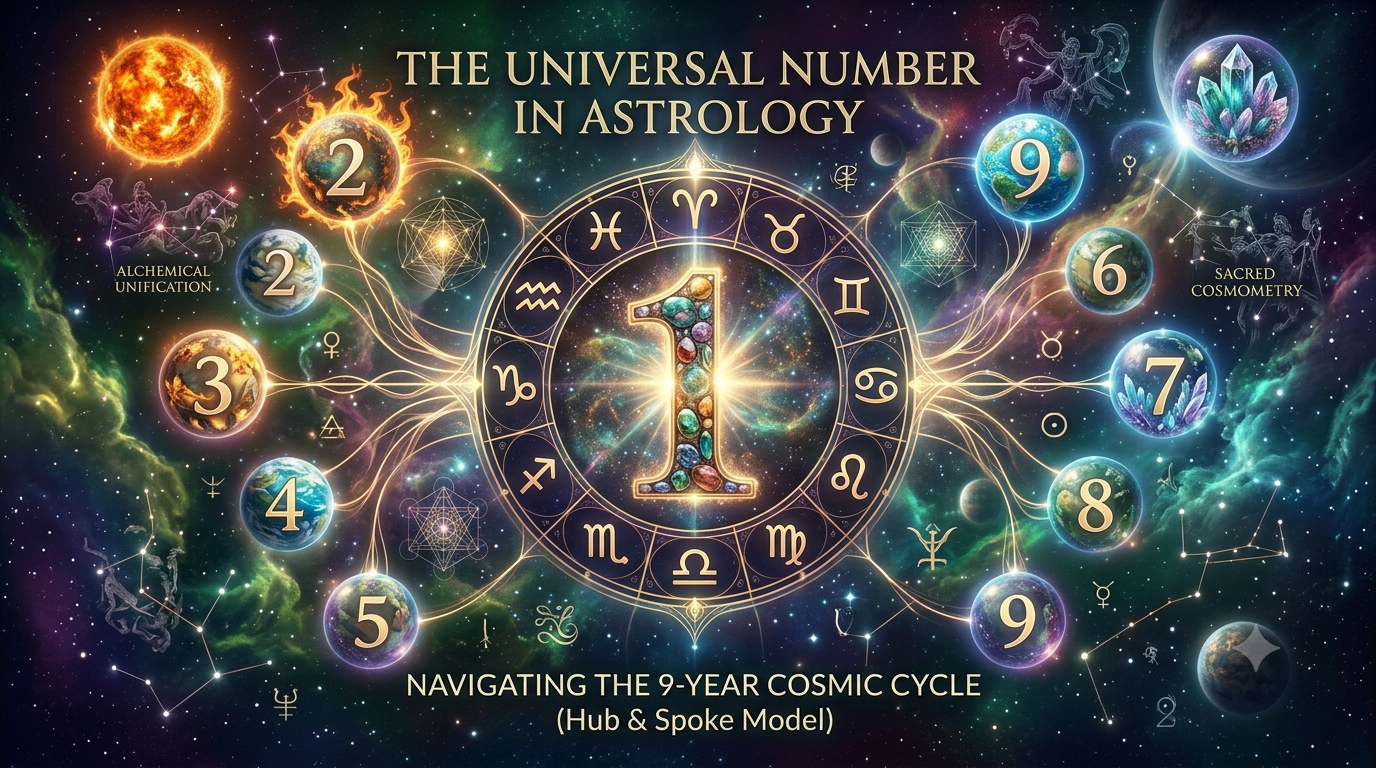 Universal number in astrology and numerology cosmic alignment chart