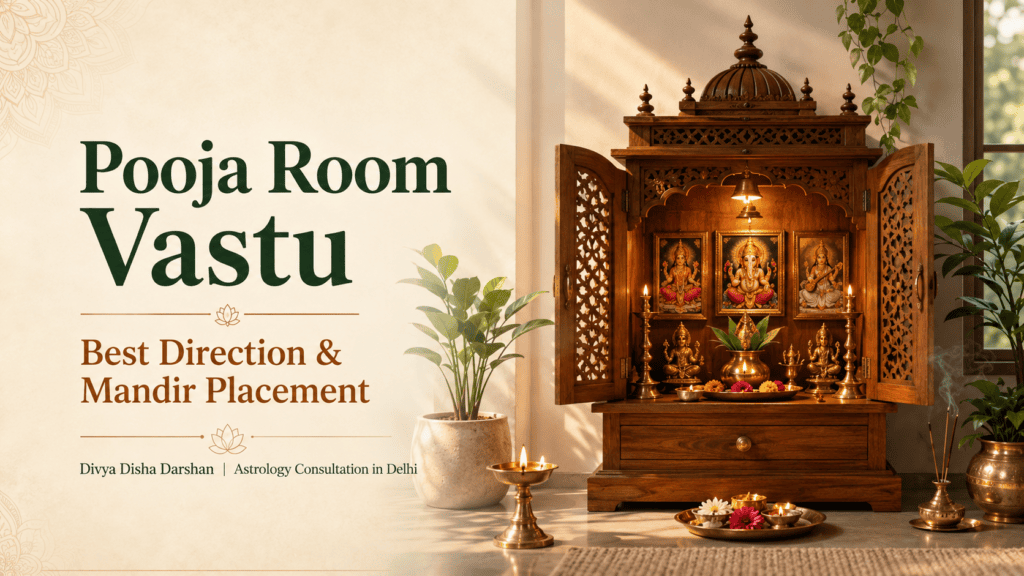 Pooja Room Vastu and mandir placement guidance by Divya Disha Darshan in Delhi.